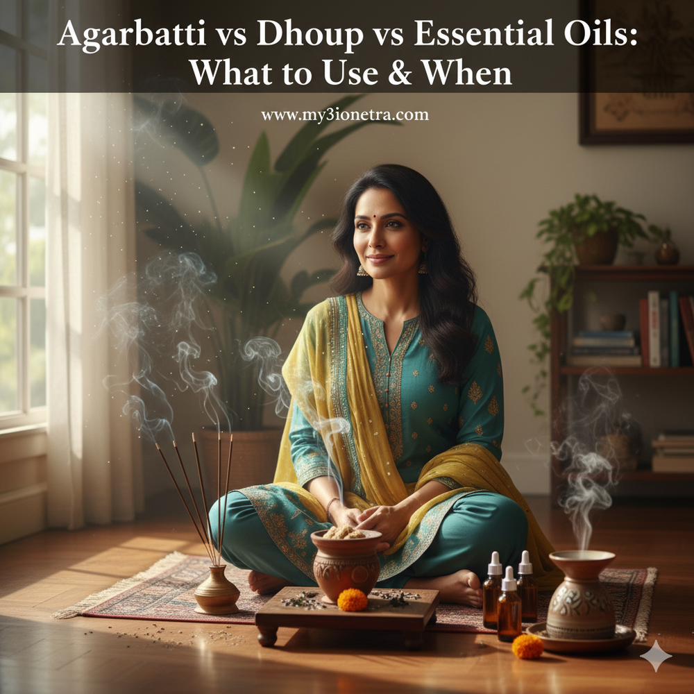 Agarbatti vs Dhoop vs Essential Oils: What to Use & When - my3ioNetra