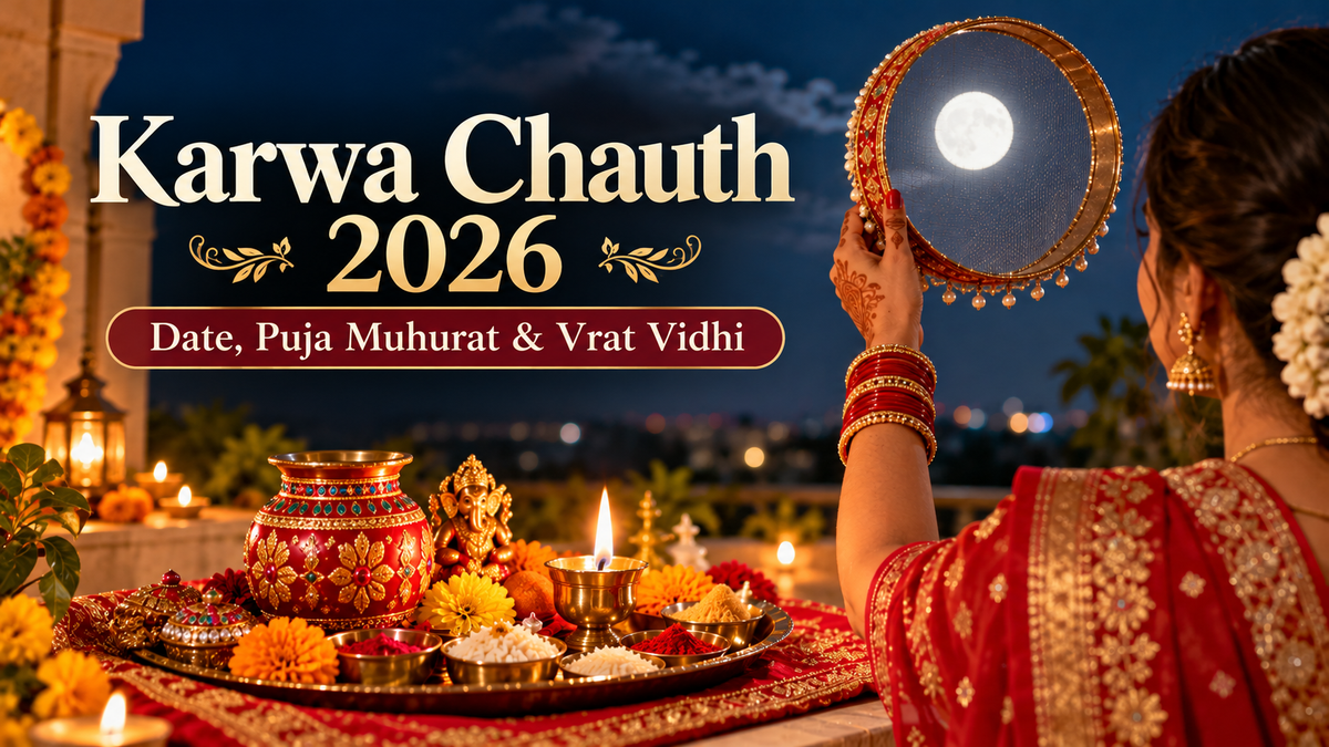 Karwa Chauth 2026: Date, Puja Muhurat, Vrat Vidhi & Sargi