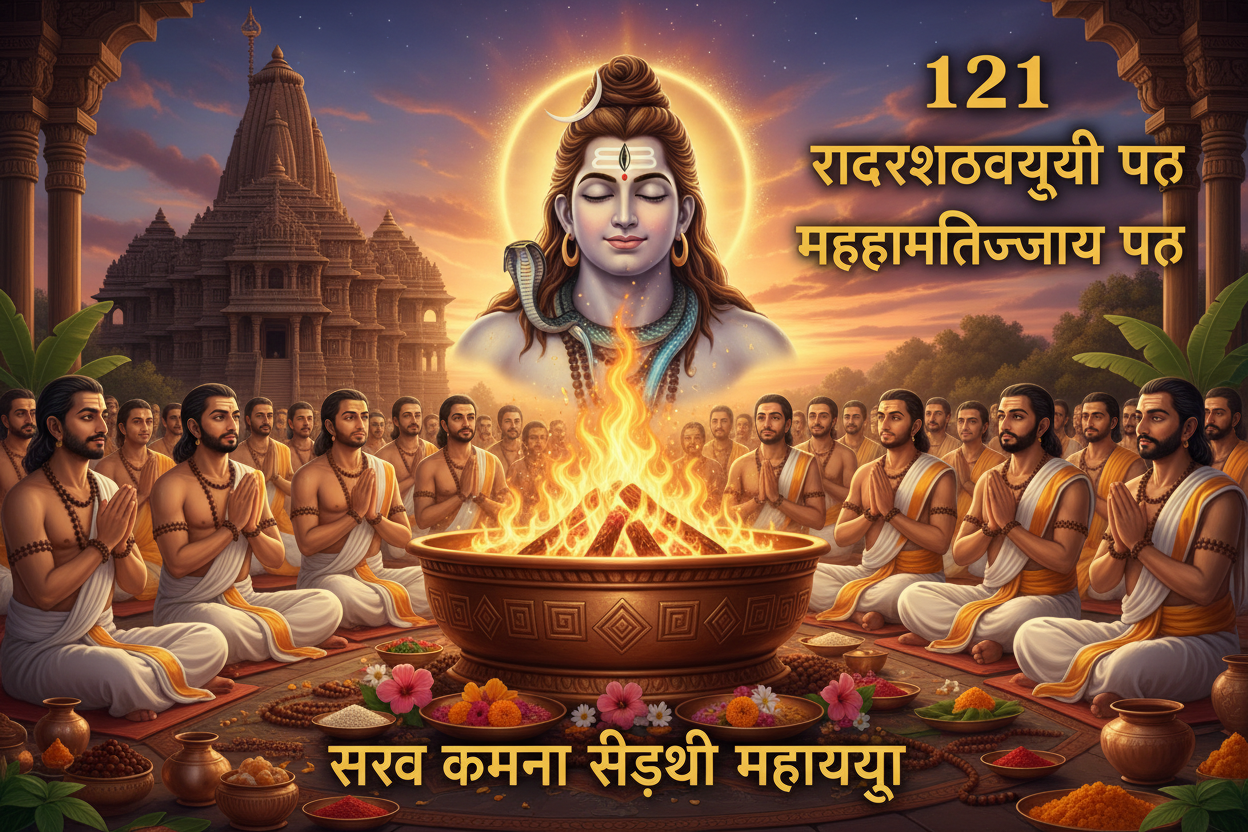 121 Rudrashtadhyayi Path, Mahamrityunjay Path & Sarv Kamna Siddhi Mahayagya
