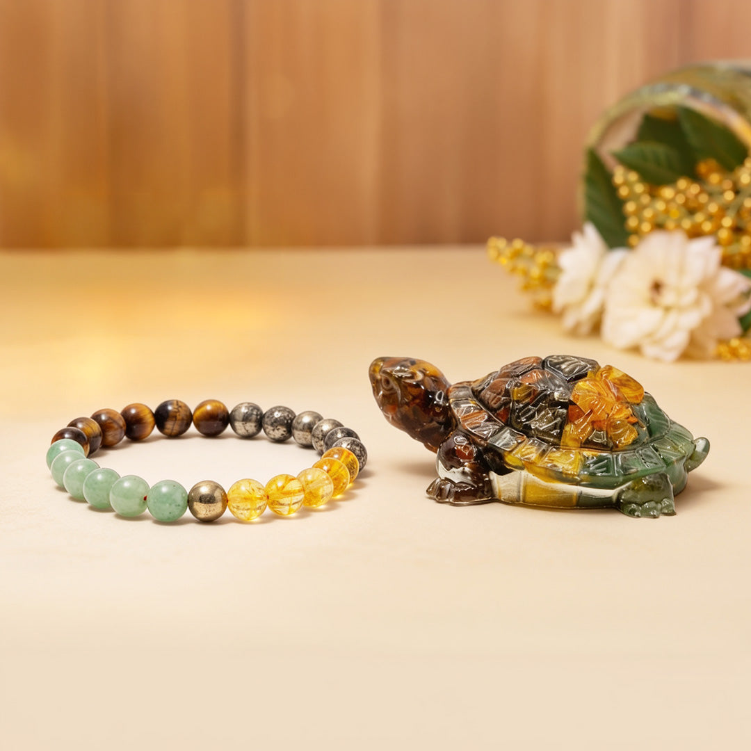 Dhan Varsha Combo ( Money Magnet tortoise + Money Magnet bracelet )