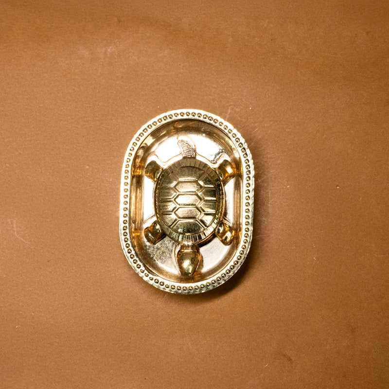 Kurma Paatra “ Brass Turtle with Tray for Vastu