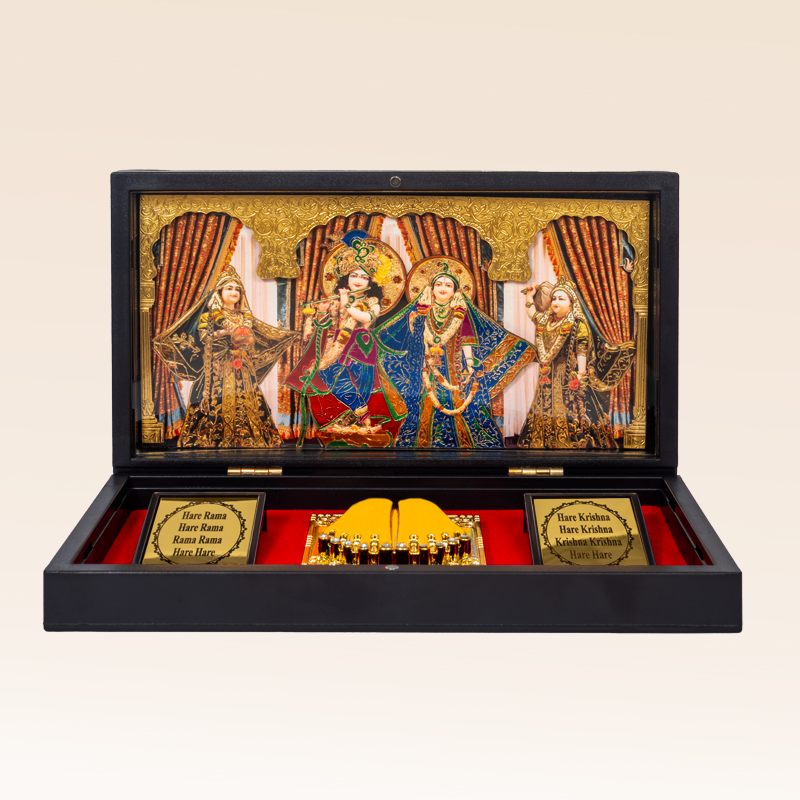 Radha Krishna 3D Puja Box