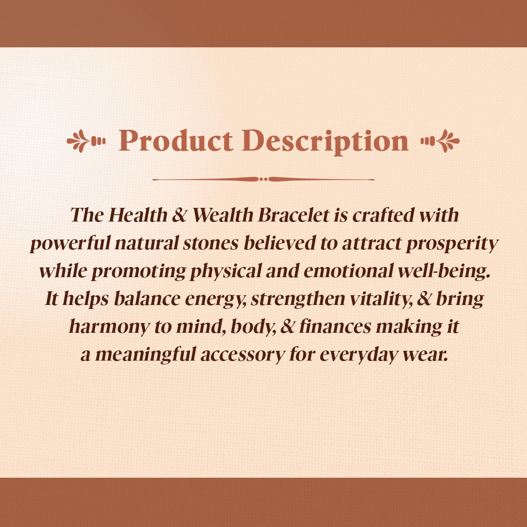 Health & Wealth Bracelet