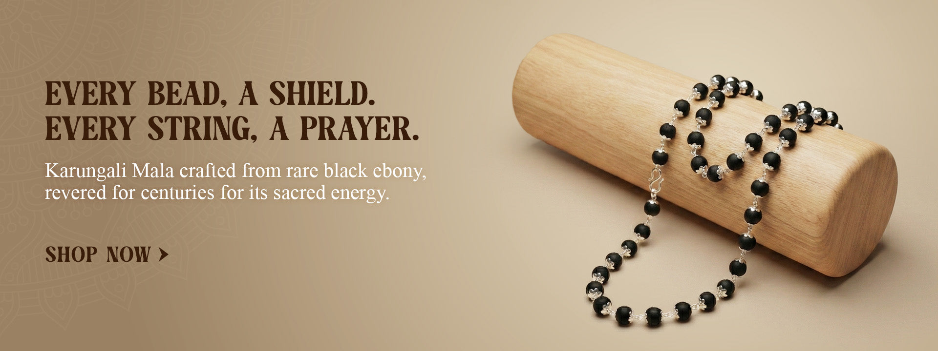 Karungali Mala - Crafted from rare black ebony