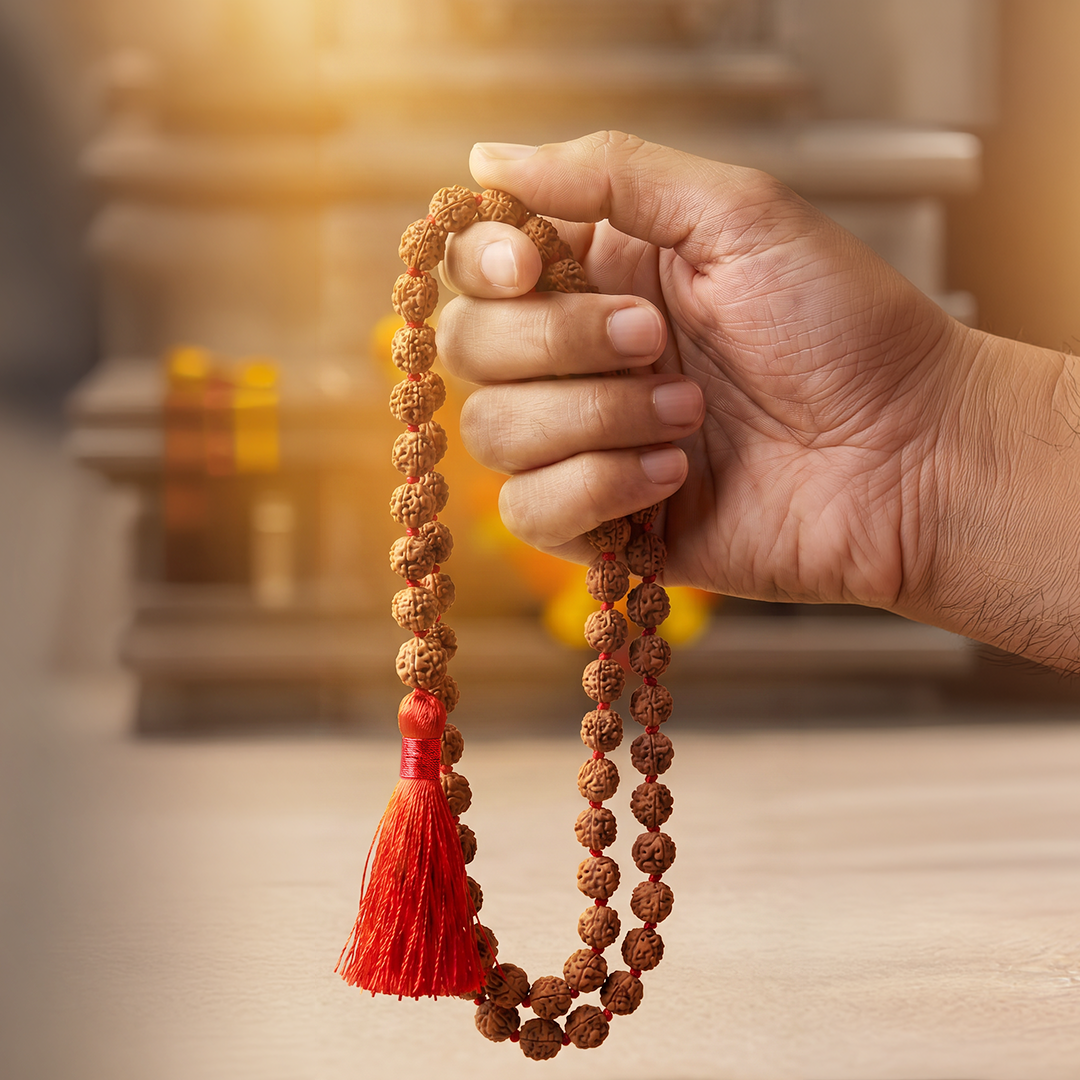 5 Mukhi Rudraksh Mala 54 Beads