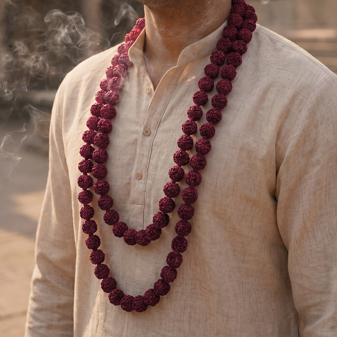 5 Mukhi Rudraksh Mala 108 Beads