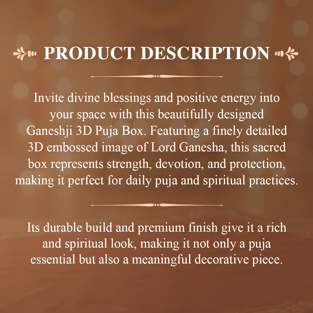 Ganeshji Puja Box Small