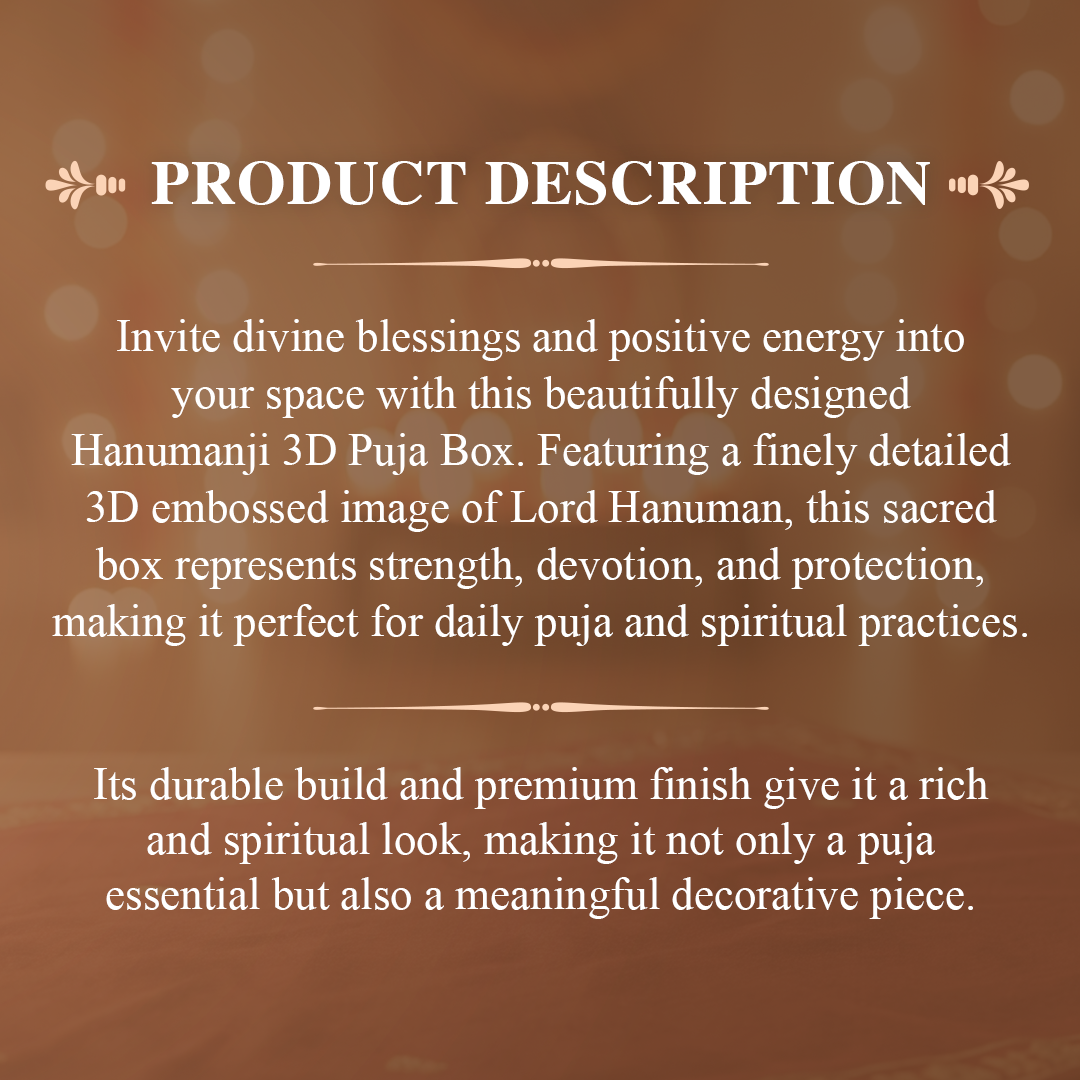 Hanumanji 3D Puja Box