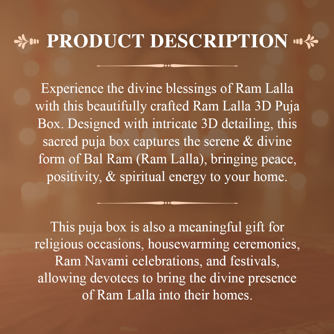Ram Lalla 3D Puja Box