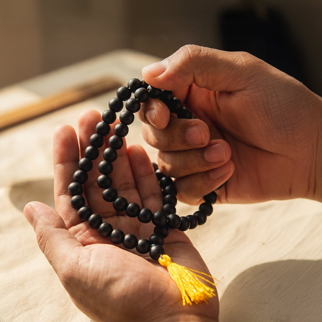 Divine Karungali Mala (Sacred Ebony Wood Mala for Protection & Spiritual Power)