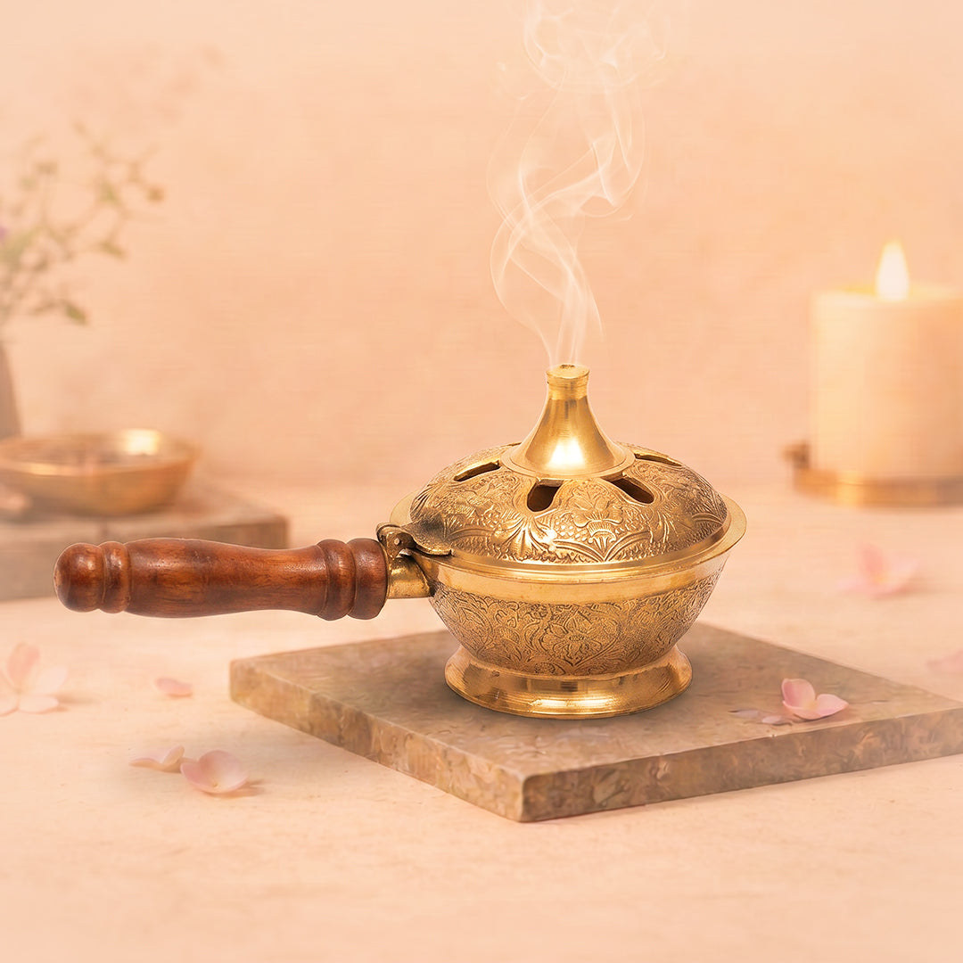 Wooden Handle Loban Burner