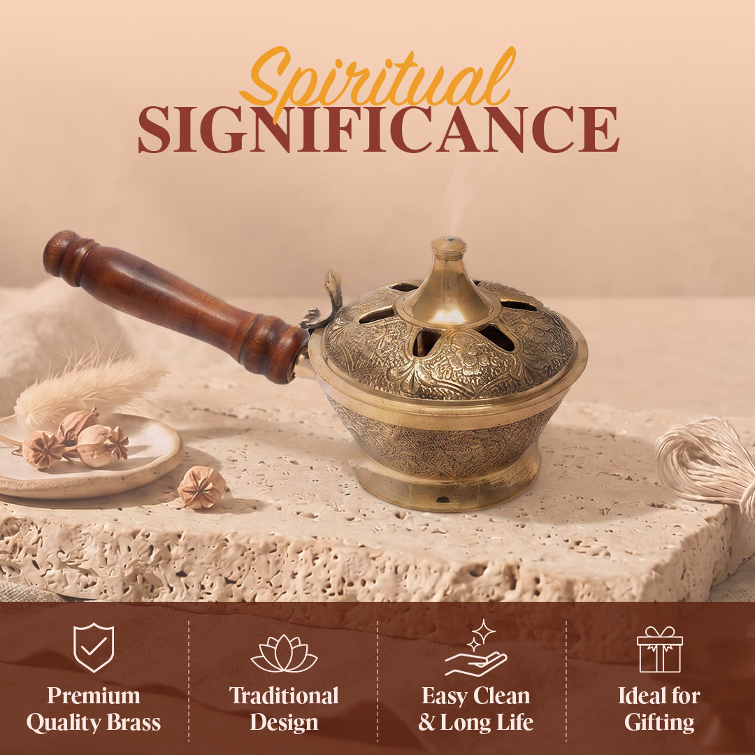 Wooden Handle Loban Burner