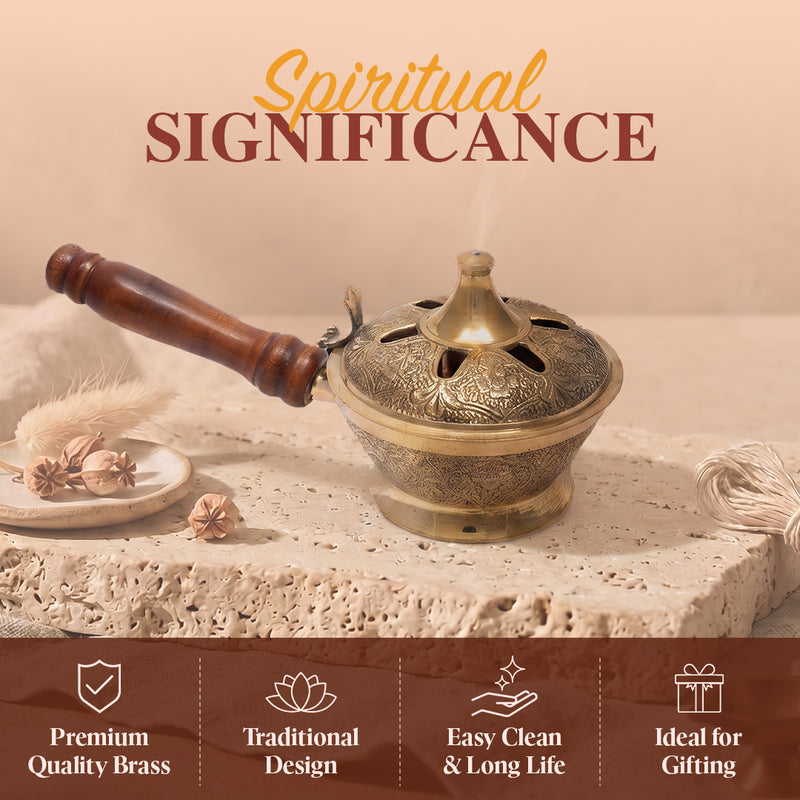 Wooden Handle Loban Burner