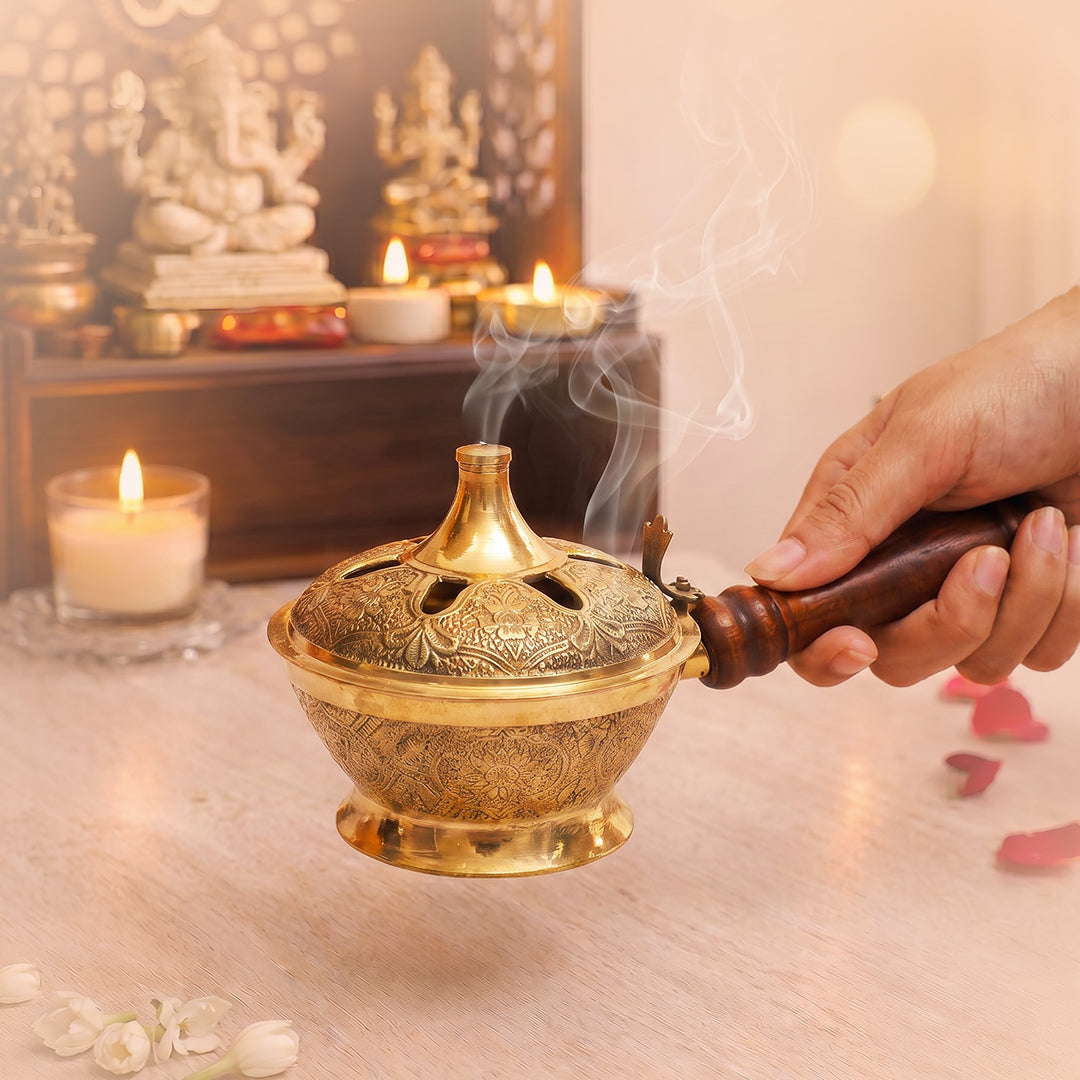 Wooden Handle Loban Burner