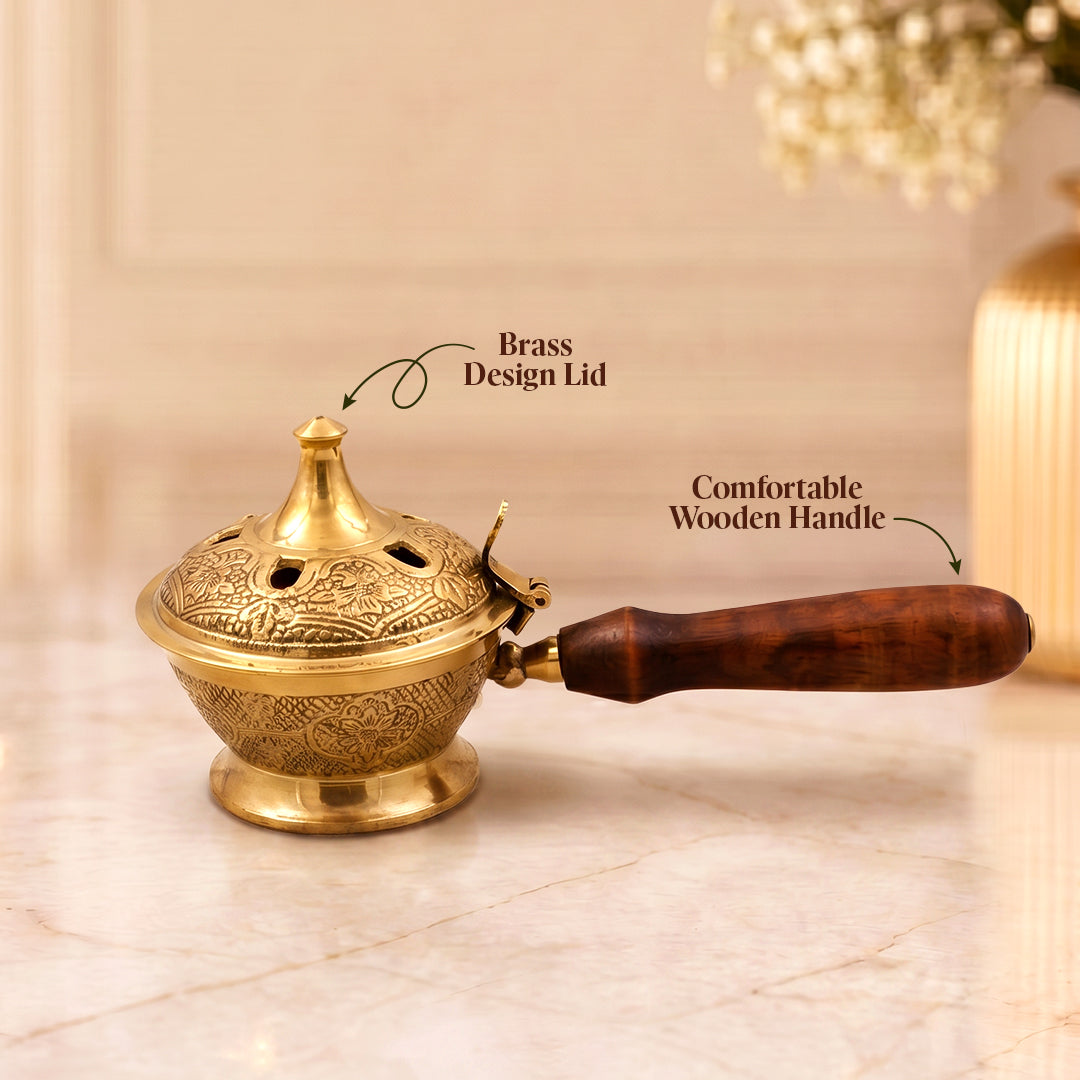 Wooden Handle Loban Burner