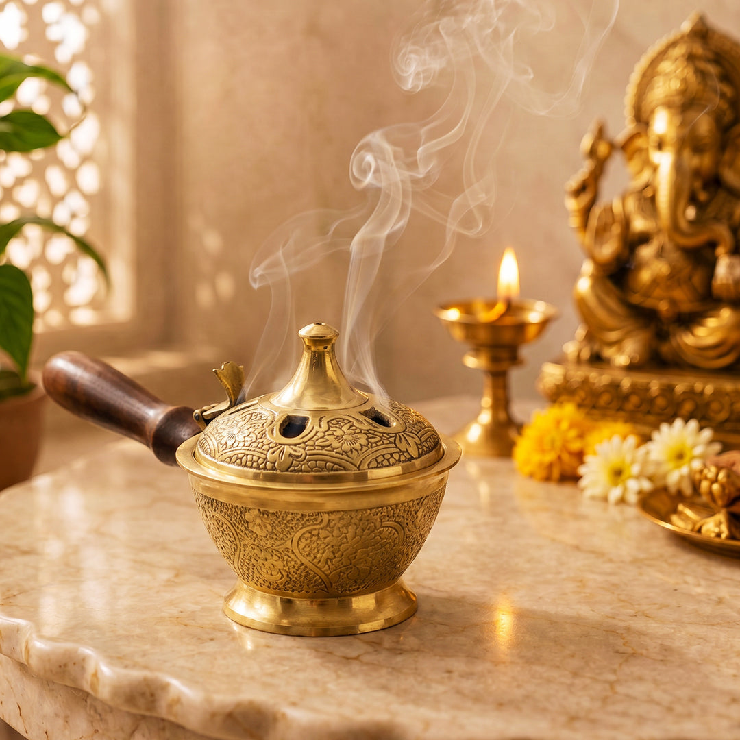 Wooden Handle Loban Burner