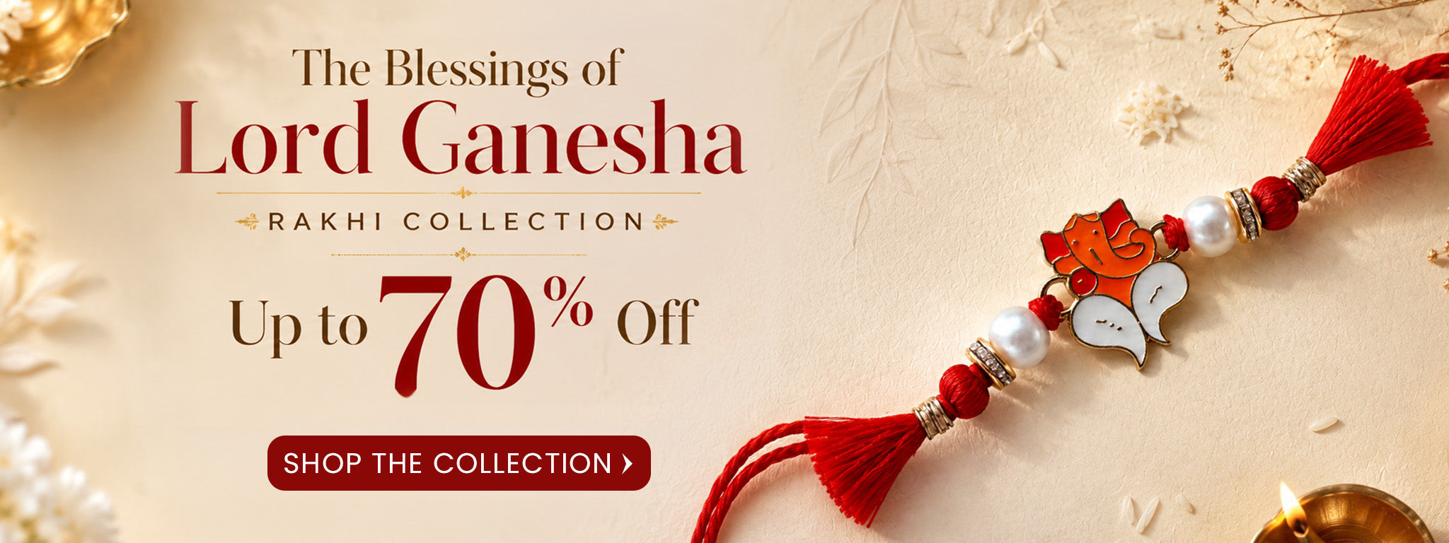 Shree Ganesh Rakhi - Rakhi with blessing for you brother
