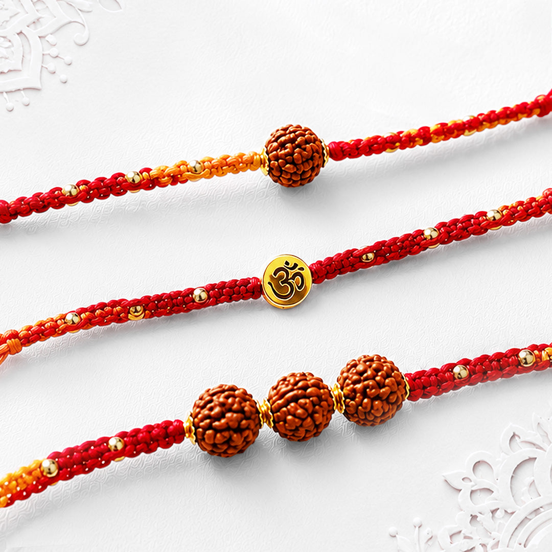 Rudraksha Protection Rakhi Set