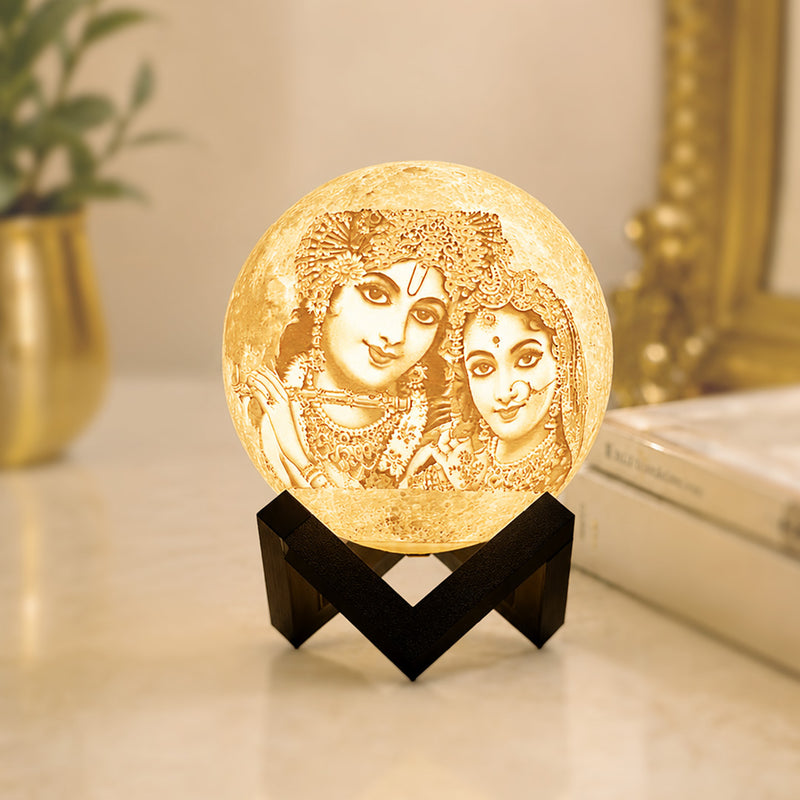 Radha Krishna 3D Moon lamp