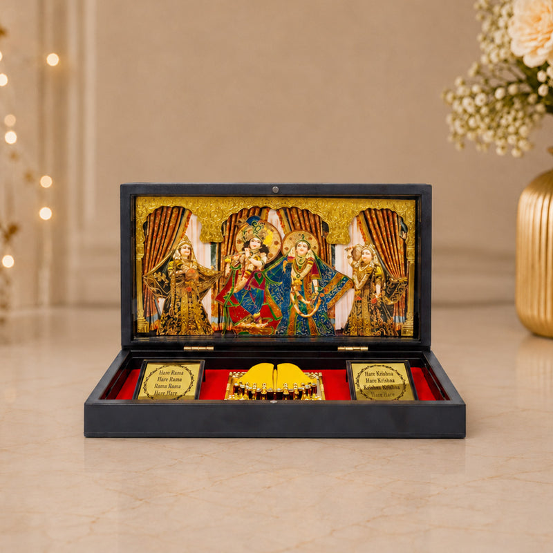 Radha Krishna 3D Puja Box