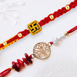 Swastik & Tree of Life Blessings Rakhi Set