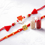 Shree Ganesha & Swastik Rakhi Set
