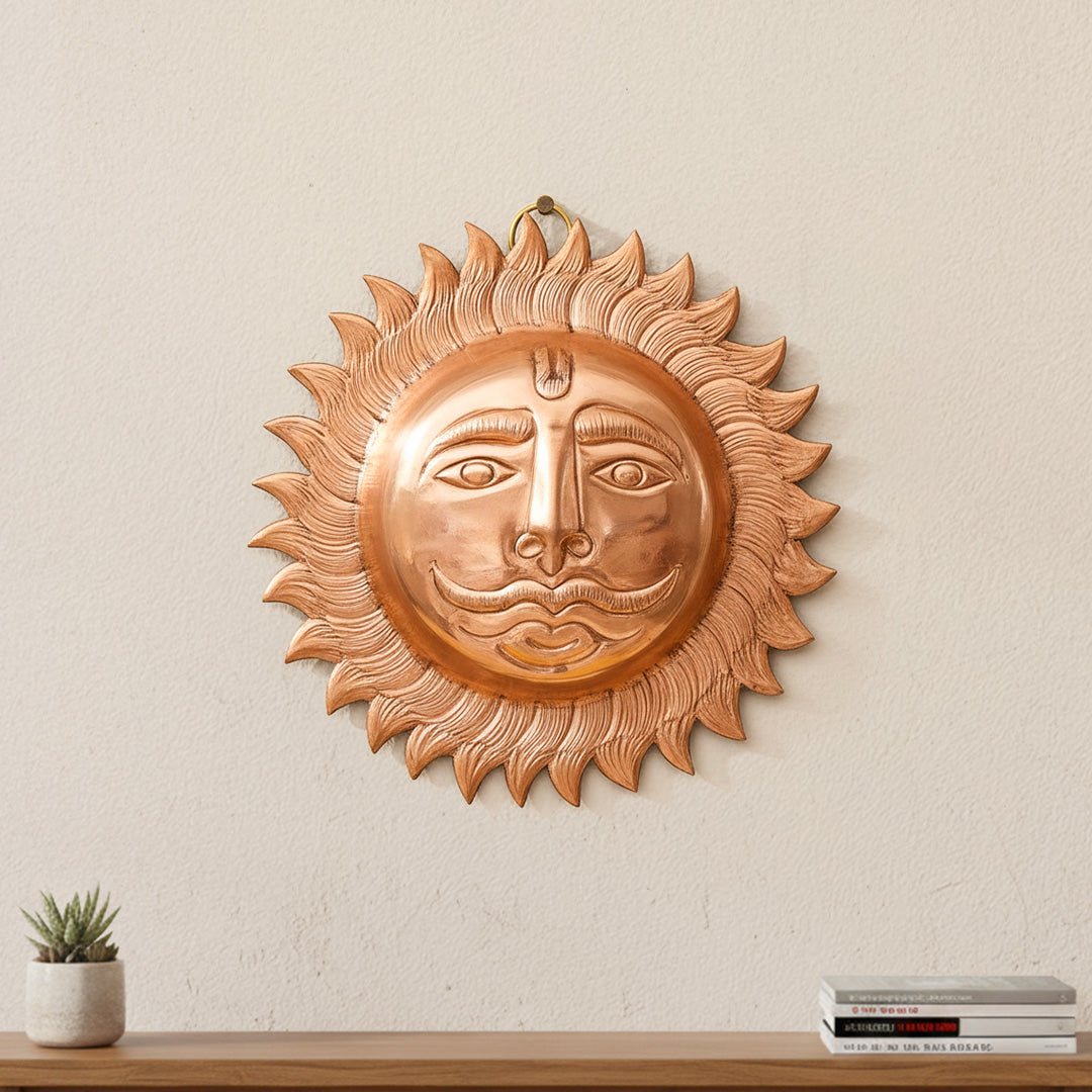 Abhimantrit Surya copper wall hanging