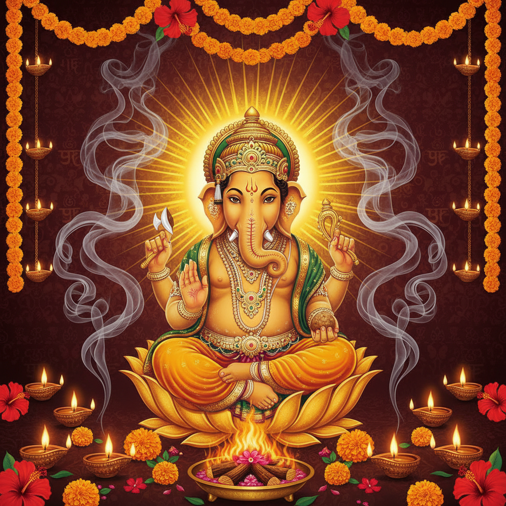 Gajanana Sankashti Chaturthi 10008 Ganesh Beej Mantra Jaap & Hawan