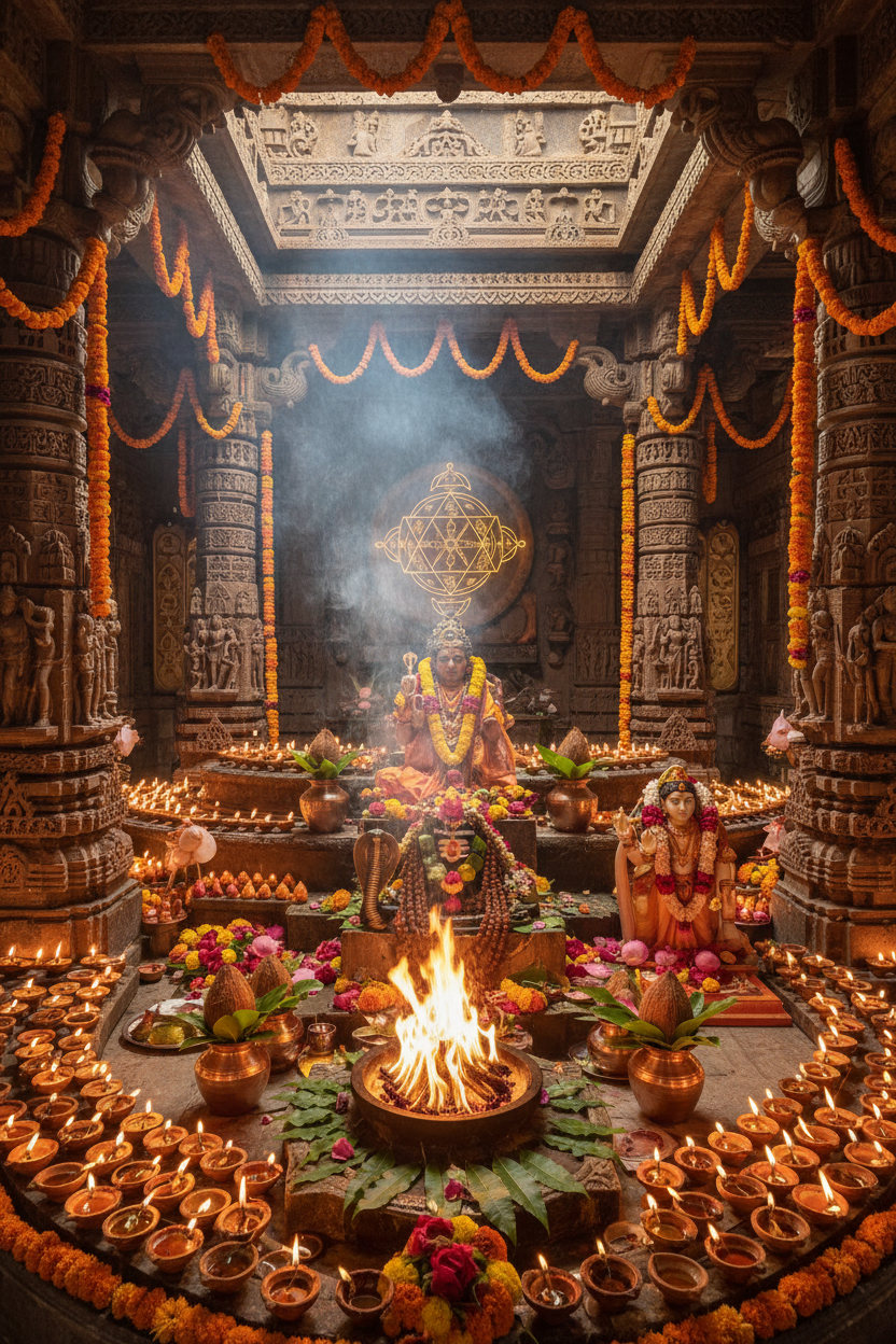 Kaal Sarp Dosh Shanti Puja at Angareshwar Mahadev Mandir & 21,000 Batuk Bhairav Mantra Jaap at Vikrant Bhairav Mandir
