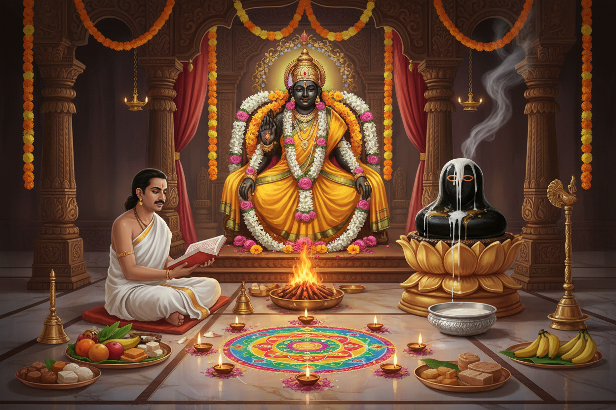 Sri Satyanarayan Vrat Katha, Shaligram Abhishek & Navagraha Mahapuja